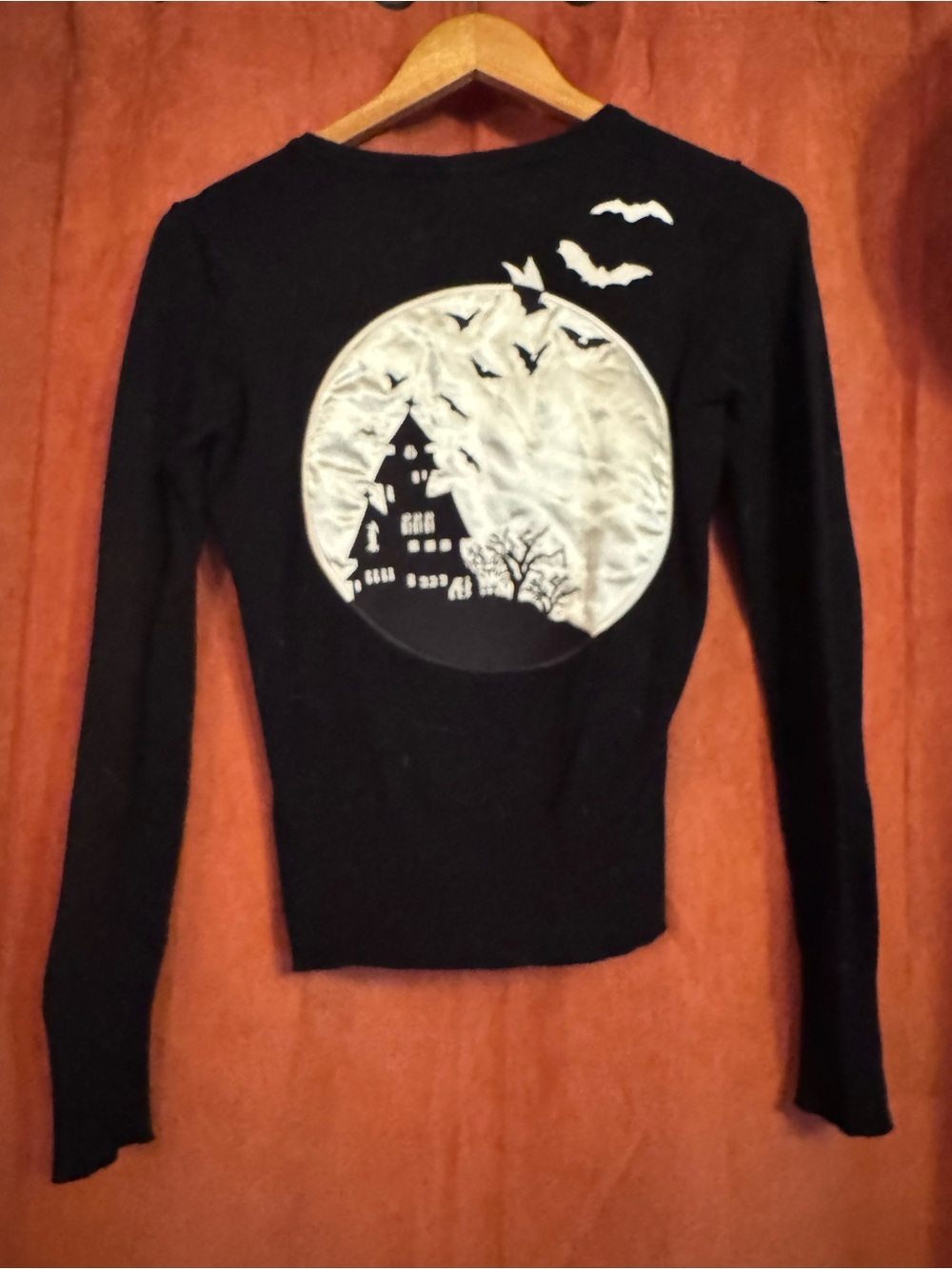 Haunted house Print Button-Up Cardigan - Picture 2 of 2